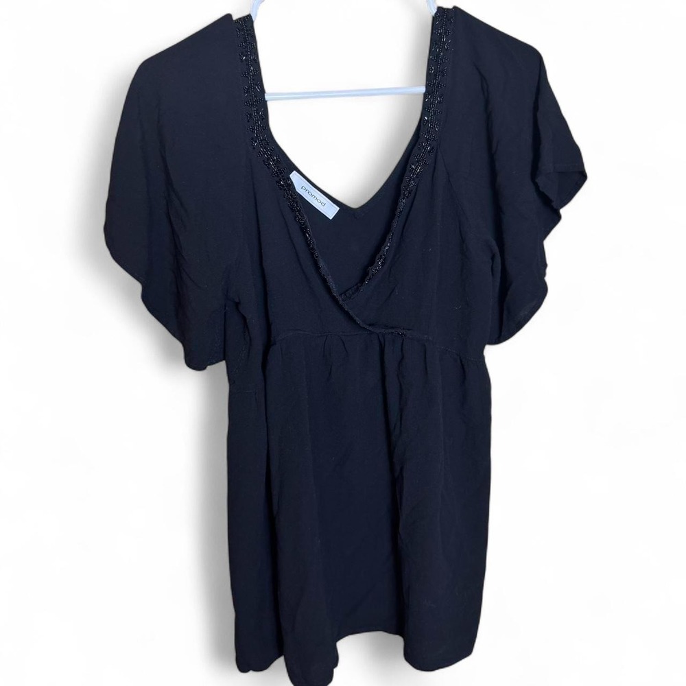 Y2K Black Babydoll Tunic Like Shirt